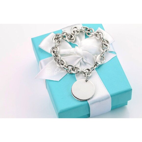 Tiffany & Co. Return to Tiffany Sterling Silver Round Circle Charm Bracelet - Picture 6 of 6